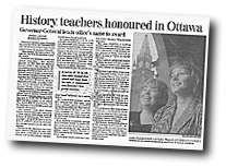 Governor General's History Teaching Award, Ottawa Citizen