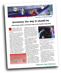 One of a series of full colour case histories for software developer; designed to be posted as an Adobe Acrobat document on client's Web site for on-demand download and inkjet or colour laser printing
